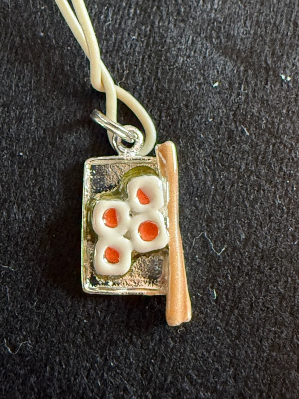 Sushi Silver Charm with Enamel-Jewelry